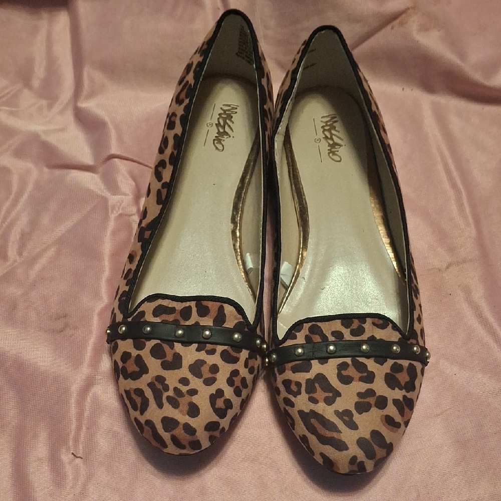 Mossimo Supply Co. Animal Print Flats with Studded Detail